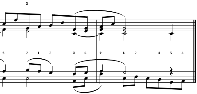 Screenshot of old fingerings