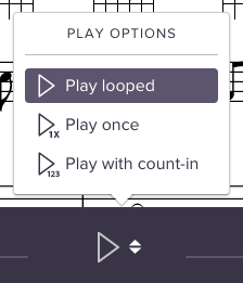Screenshot of new menu