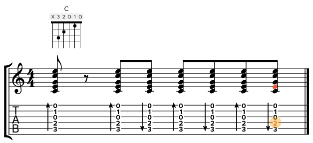 Screenshot of notation