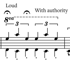 Screenshot of notation