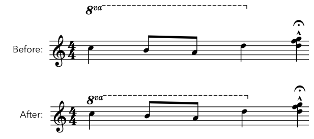 Screenshot of notation