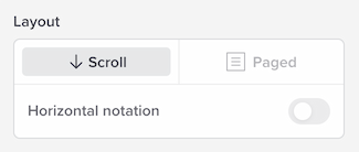 Screenshot of Layout section
